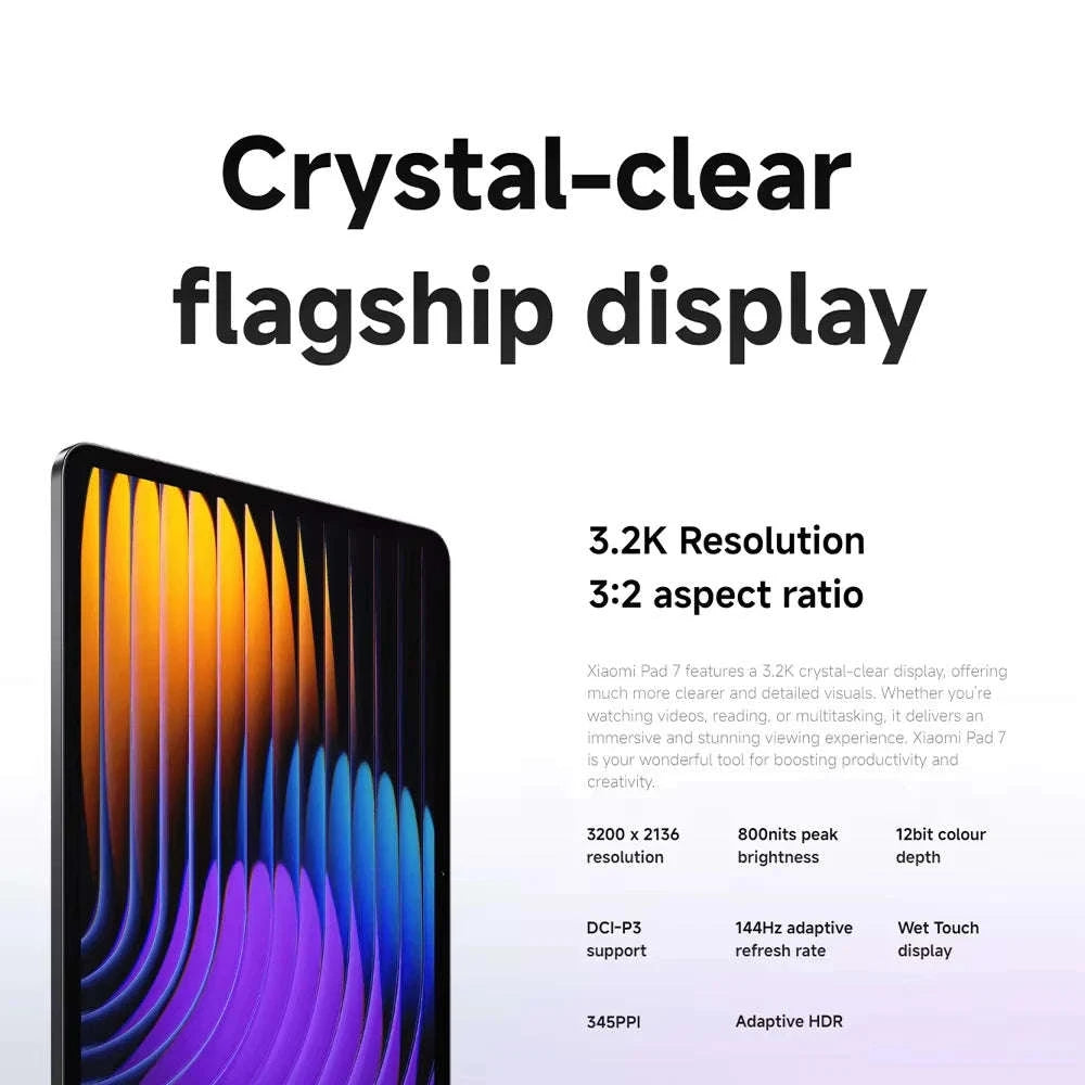 Global Version Xiaomi Pad 7 Tablet-Gray / 8GB+256GB / france