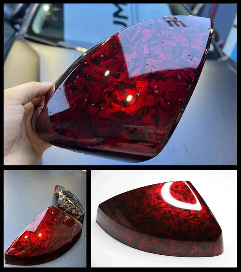 Glossy Forged Carbon Fiber Vinyl Wrap-Laser Silver / 30X152 CM