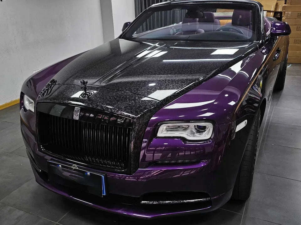 Glossy Forged Carbon Fiber Vinyl Wrap Self Adhesive Car Sticker-Laser Forged Carbon / 20X152 CM