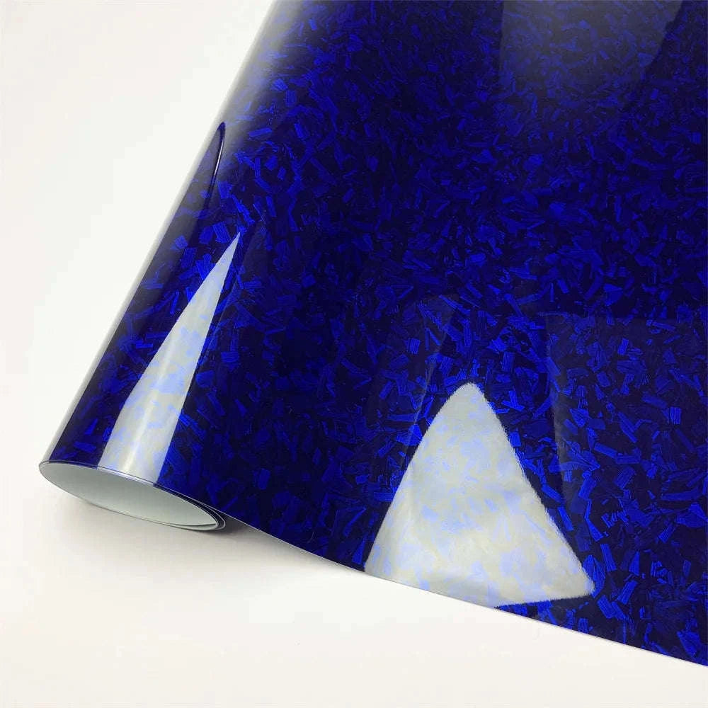 Glossy Forged Carbon Fiber Vinyl Wrap Self Adhesive Car Sticker-Laser Forged Carbon / 20X152 CM