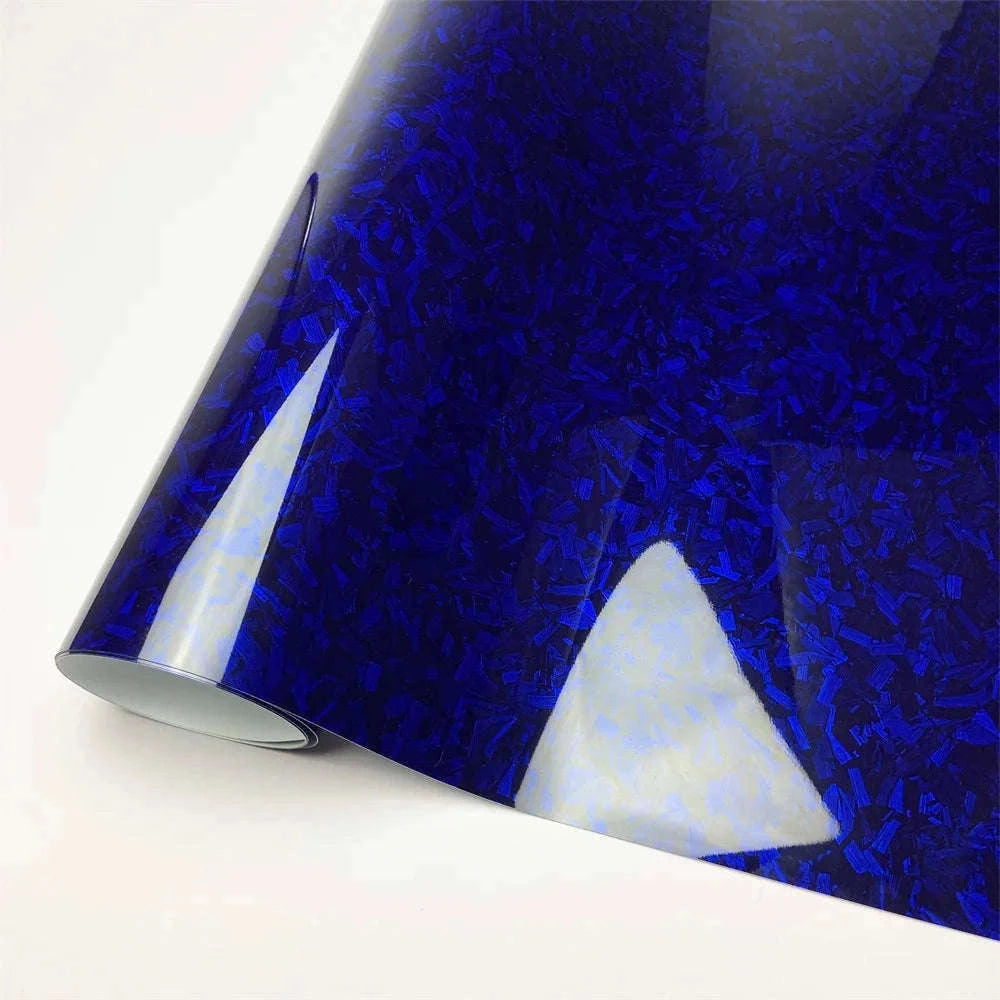 Glossy Forged Carbon Fiber Vinyl Wrap Self Adhesive Car Sticker-Laser Forged Carbon / 20X152 CM