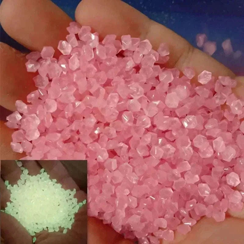 Glow-in-the-Dark Pebbles for Garden, Paths and Decor-1000pcs-3-5mm / Color
