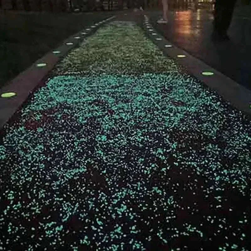 Glow-in-the-Dark Pebbles for Garden, Paths and Decor-1000pcs-3-5mm / Color