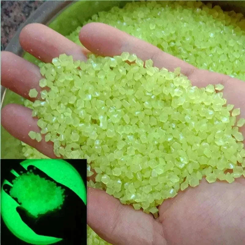 Glow-in-the-Dark Pebbles for Garden, Paths and Decor-1000pcs-3-5mm / Color