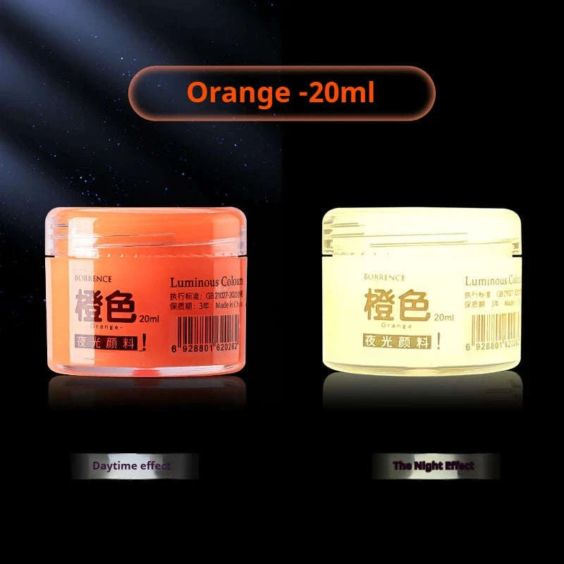 Glow-in-the-dark Pigment 20ml Fluorescent Acrylic Pigment-1bottle yellow