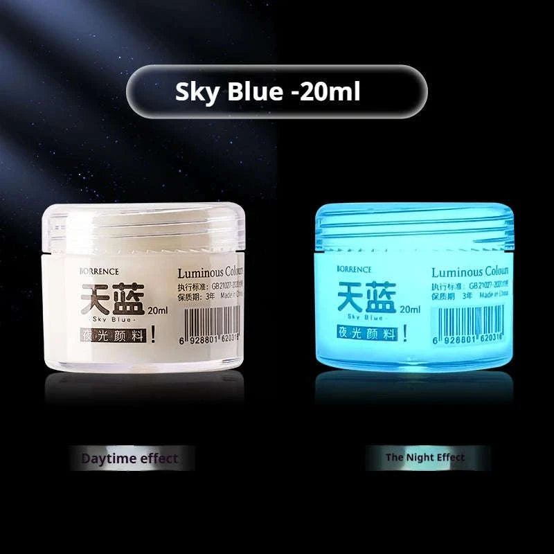 Glow-in-the-dark Pigment 20ml Fluorescent Acrylic Pigment-1bottle yellow