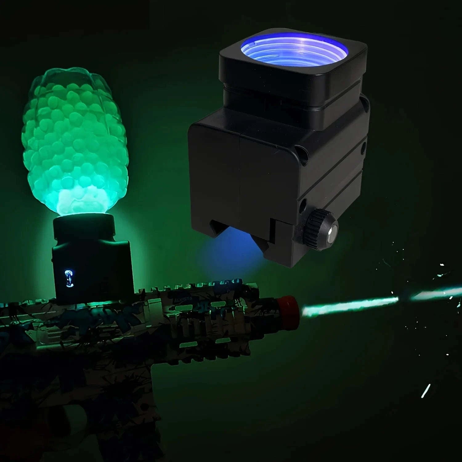 Glow in the Dark UV LED Feedneck for Light-Up Blaster Ammo-UVmachine and bottle / United States