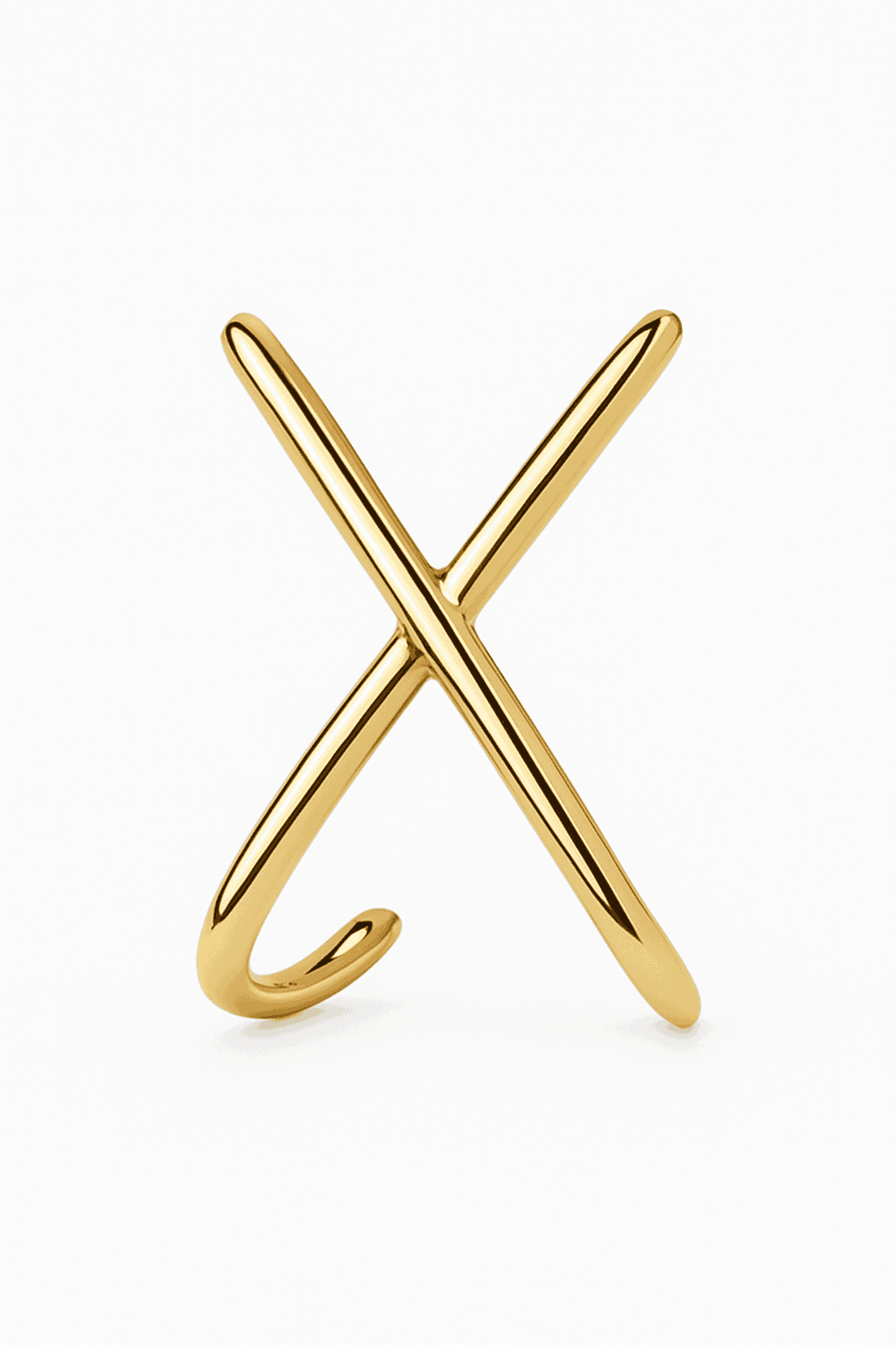 Gold Cross Stud Earrings for Women, Dainty Minimalist Style-662490