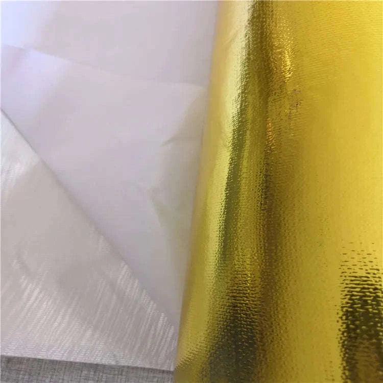 Gold Fiberglass Heat Insulation Tape Fireproof High-temperature Resistance Protective Film Sound Shield Cloth Car Accessories-30x60cm