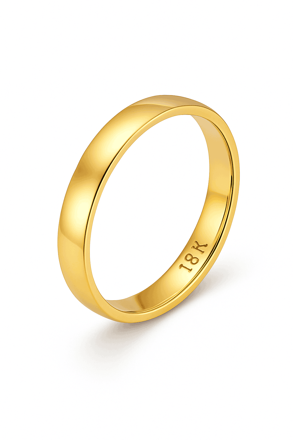 Gold Plated Couples Ring with Adjustable 4mm Fit-Silver / 10