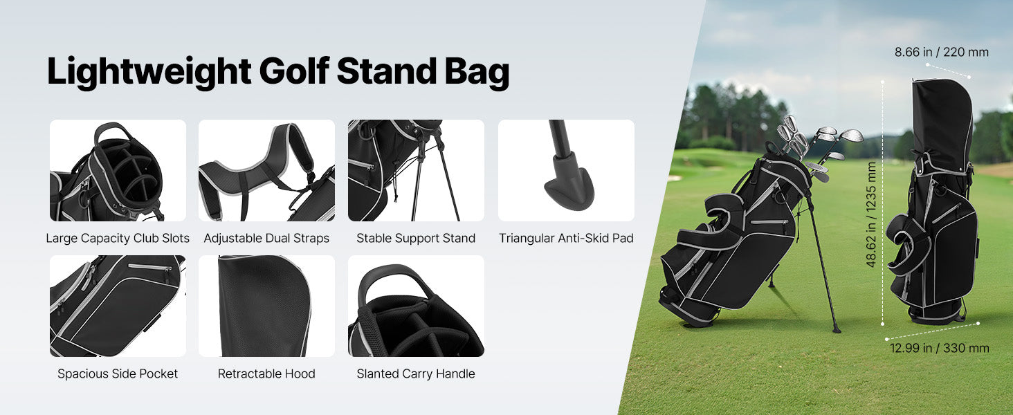 SucceBuy Golf Club Set 12 Pieces Right Handed with 460CC #1 Driver #3 & 5 Fairway Wood #4 Hybrid #5/#6/#7/#8/#9/#PW/#SW Irons