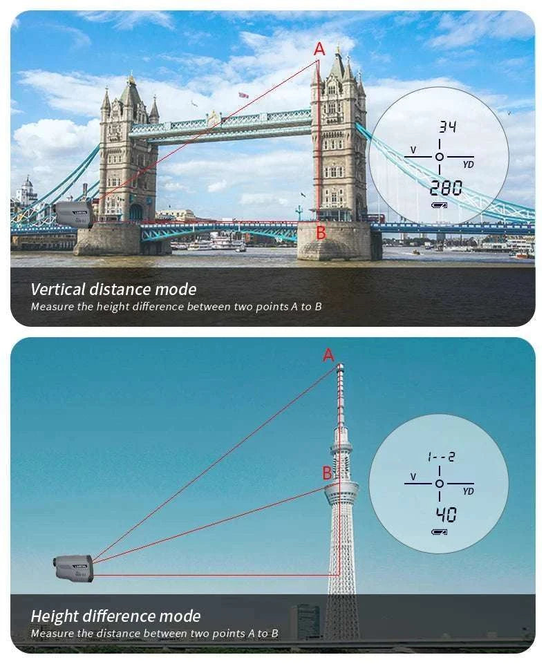 Golf Laser Rangefinder 1000M with Slope & Flag Lock Precision Meter-1000m
