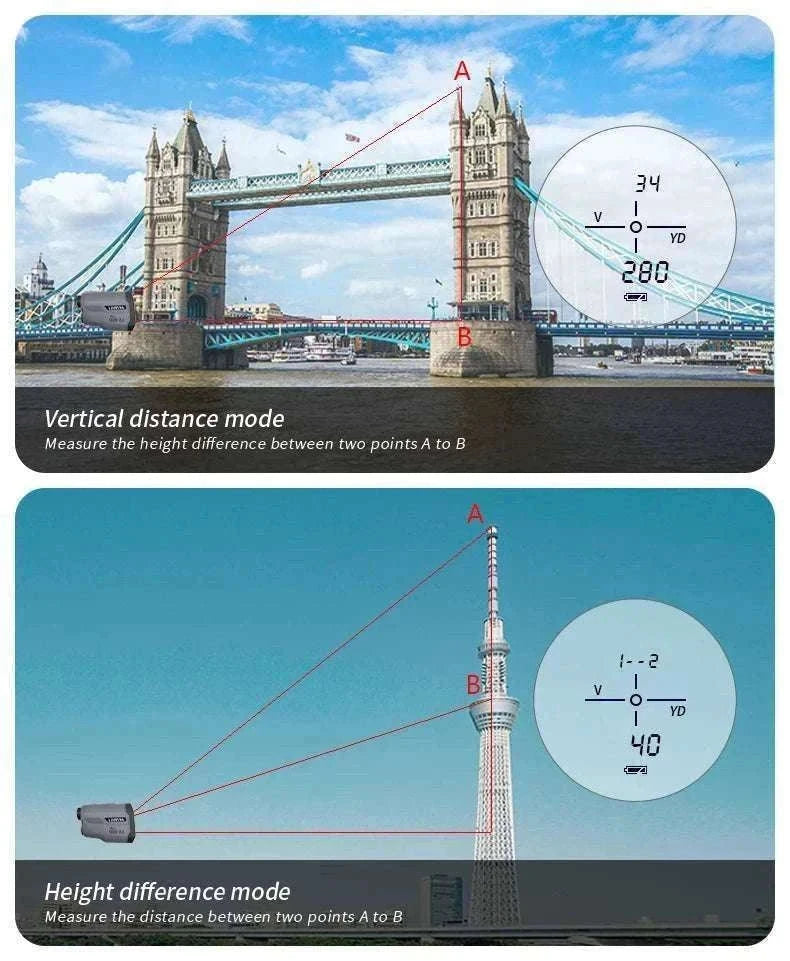 Golf Laser Rangefinder 1000M with Slope & Flag Lock Precision Meter-1000m
