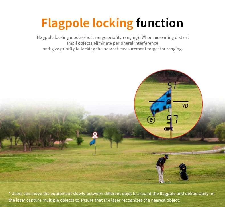 Golf Laser Rangefinder 1000M with Slope & Flag Lock Precision Meter-