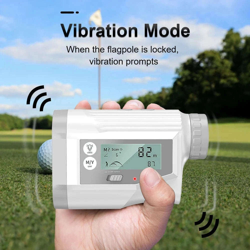 Golf Laser Rangefinder with Slope Compensation and USB-C Charging-Golf 600 White
