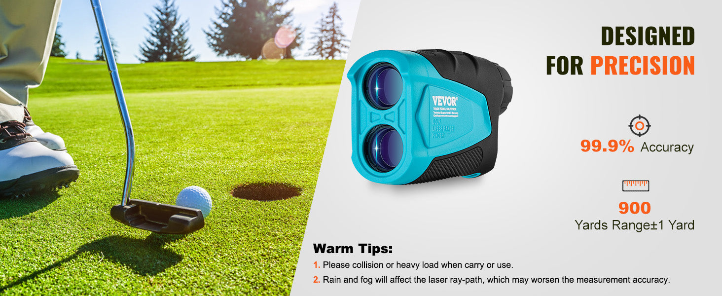 Golf Laser Rangefinder 900 Yards with Slope, Flag Lock & 6X Zoom