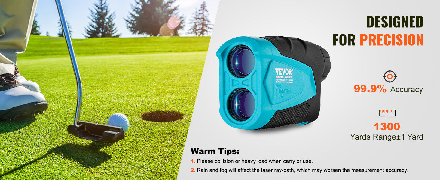 Laser Golf Rangefinder 1300 Yards with Slope & Flag Lock