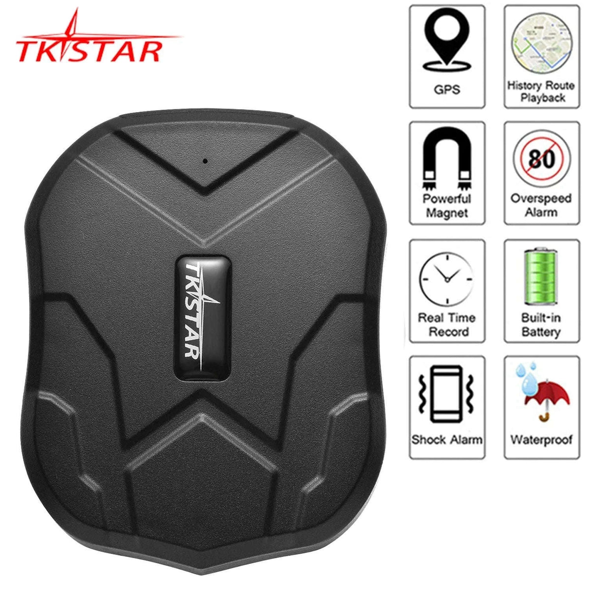 GPS Car Tracker with Long Standby and Magnetic Mount for Easy Hidden Use-With BOx And Charger