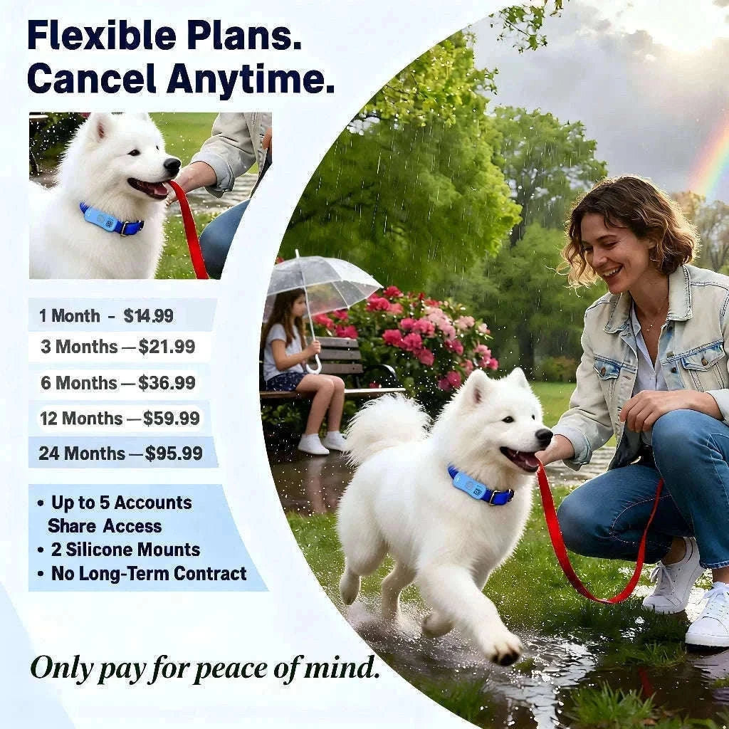 GPS Pet Tracker with Real-Time Tracking, Geo-Fence & App Alerts-Pet Tracker / United States