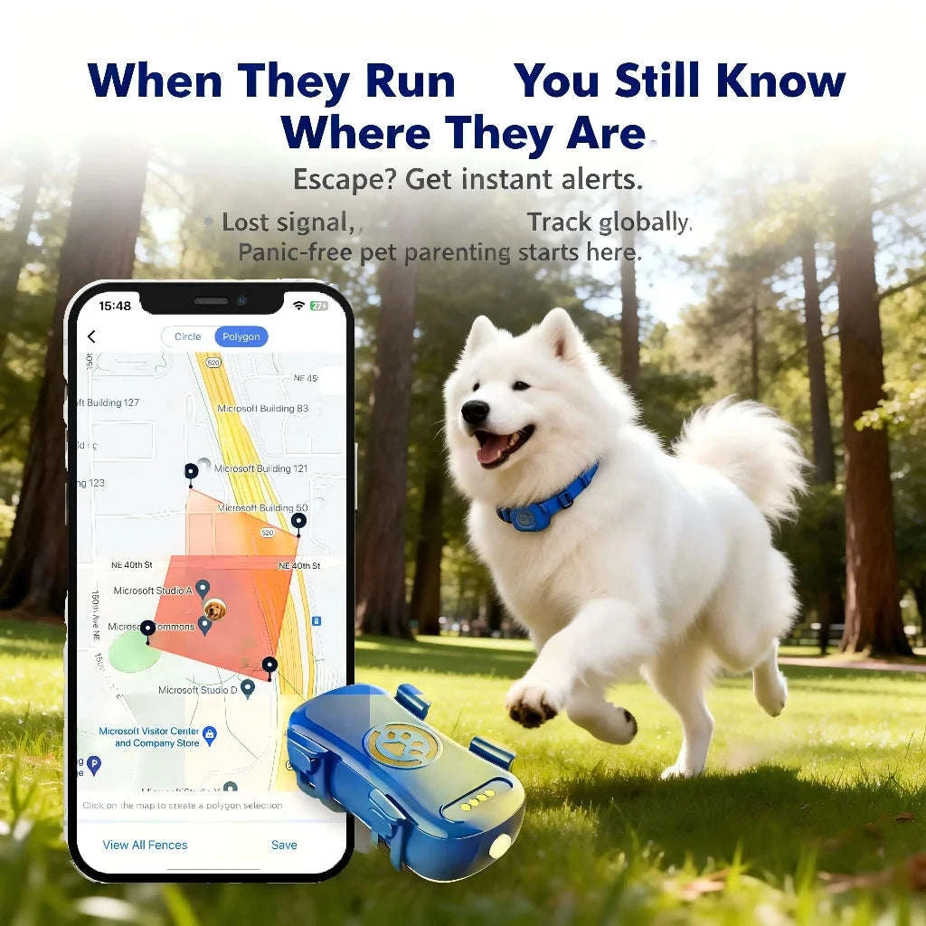 GPS Pet Tracker with Real-Time Tracking, Geo-Fence & App Alerts-Pet Tracker / United States