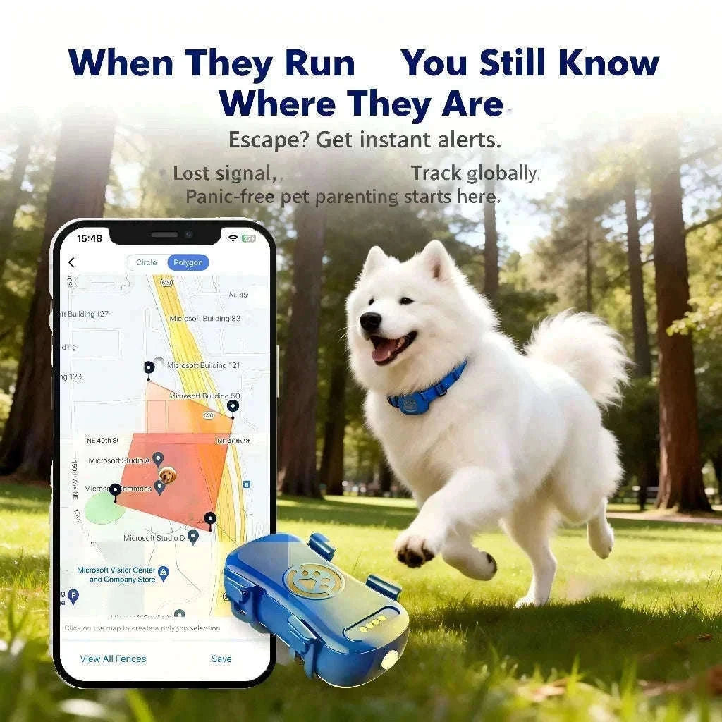 GPS Pet Tracker with Real-Time Tracking, Geo-Fence & App Alerts-Pet Tracker / United States