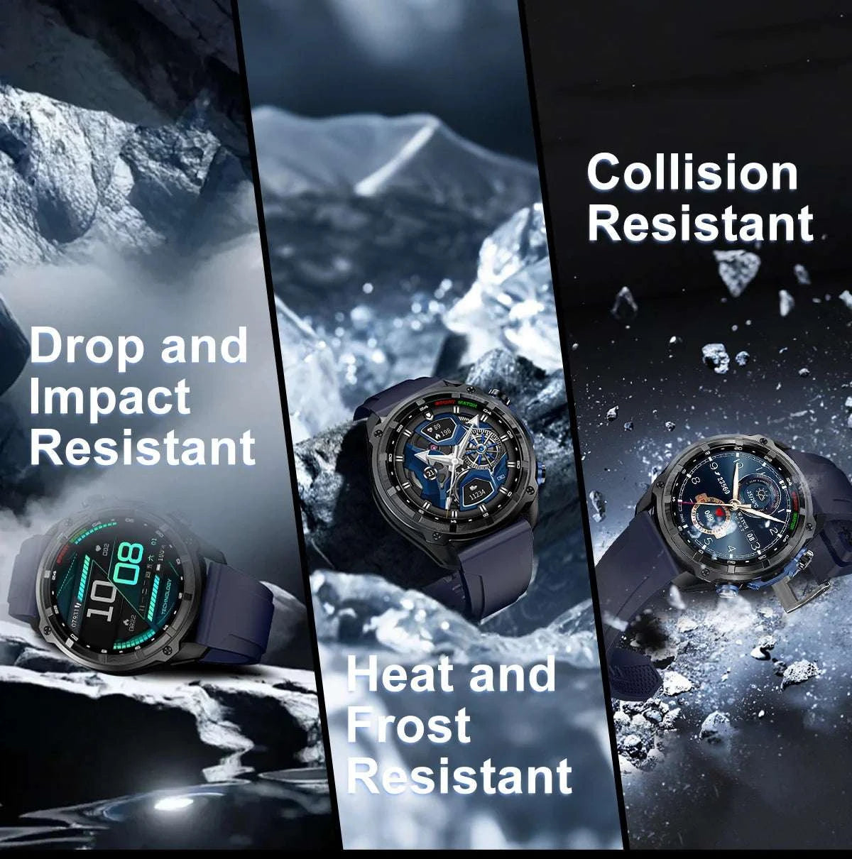 GPS Smartwatch with Offline Maps, AMOLED Display & 4GB Memory-Black Mesh Belt 2A / 1000mAh offline map
