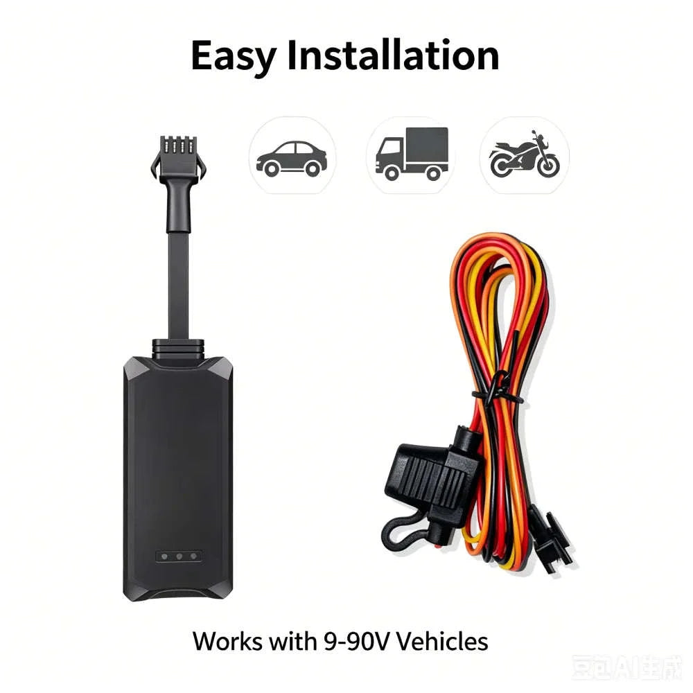 GPS Vehicle Tracker 9-90V Wired Mini Tracker with Fuel Cut Off-G17 2G