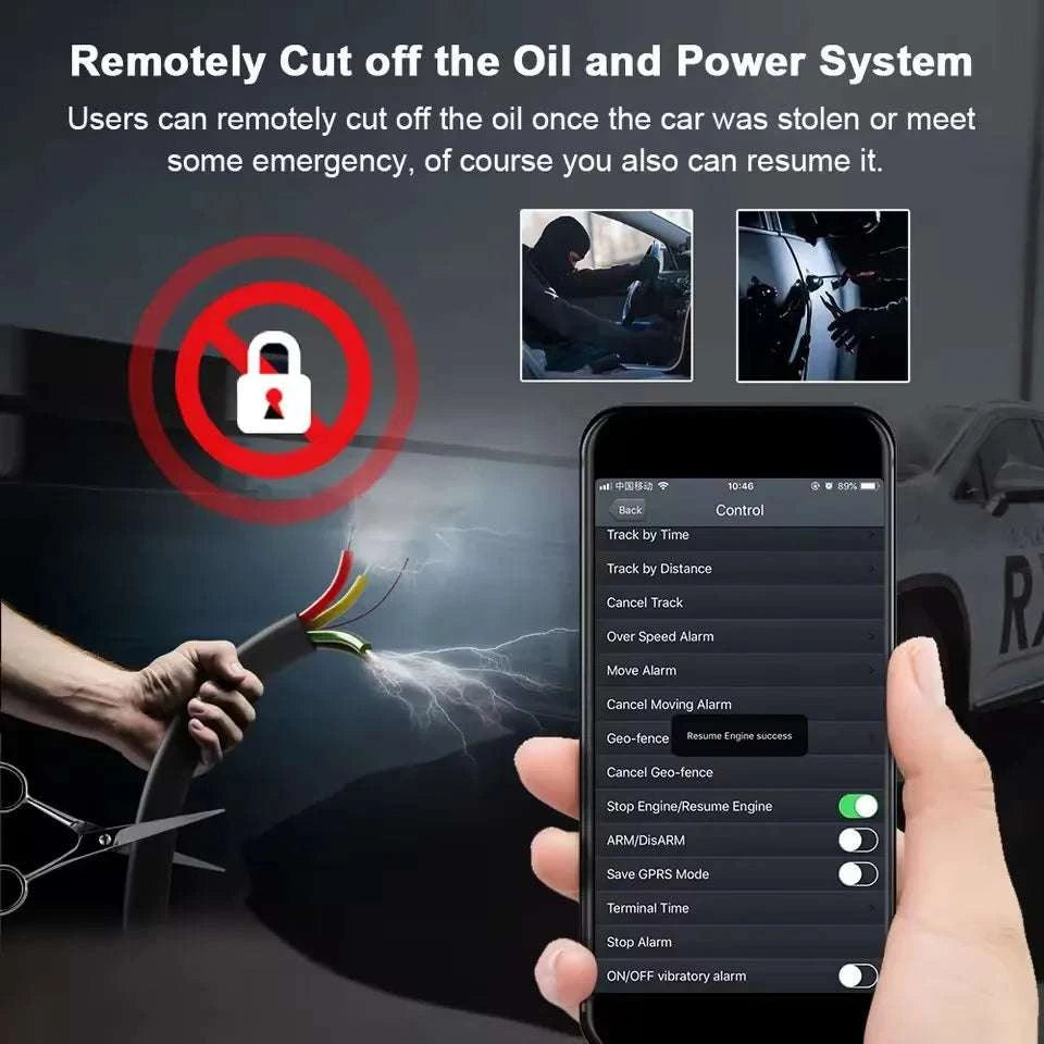GPS Vehicle Tracker with Remote Engine Cut-Off and Real-Time Tracking-4G With Box