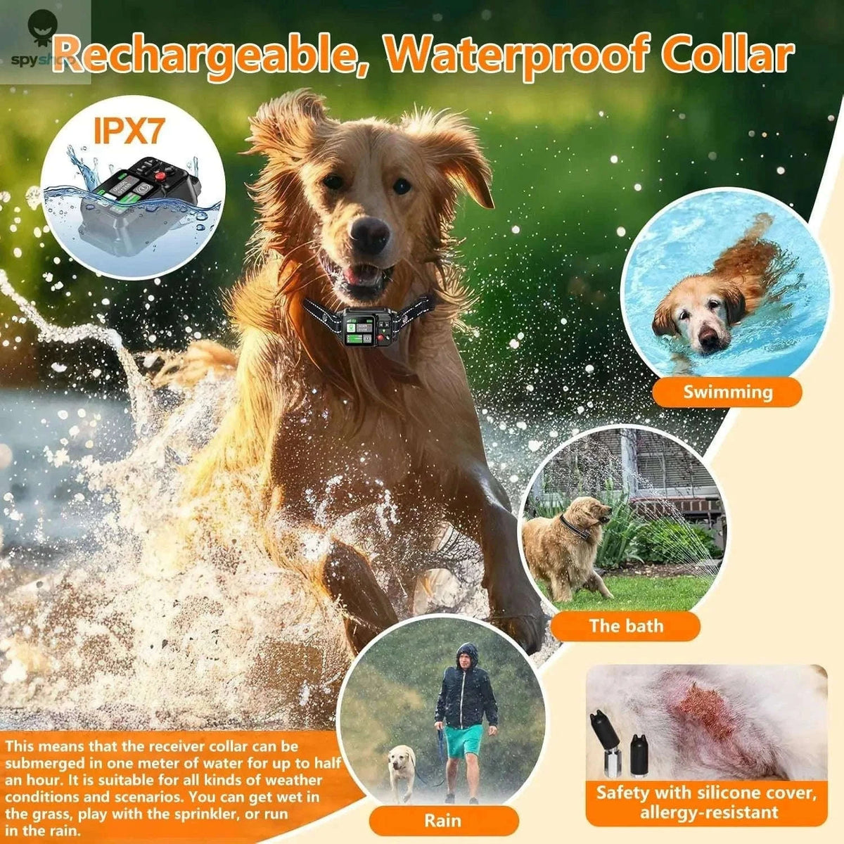 GPS Wireless Dog Fencing System for Safe Outdoor Boundaries-black