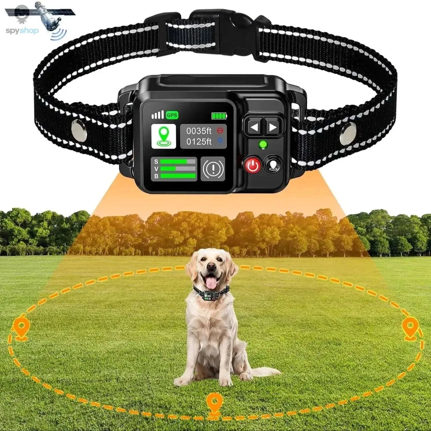 GPS Wireless Dog Fencing System – Safe, Flexible Virtual Boundaries for Your Pet-black