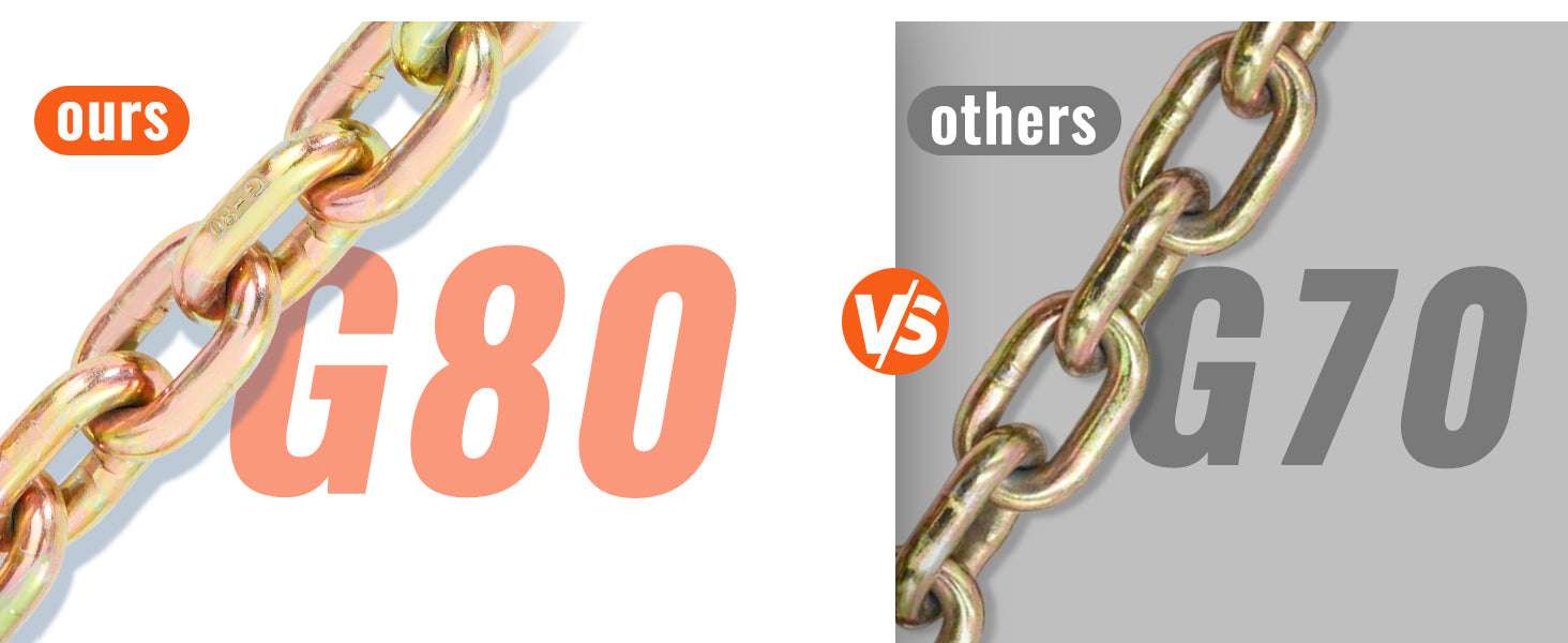 Grade 80 V-Chain Tow Bridle 5/16'' x 3' with Hooks & Shackle-United States