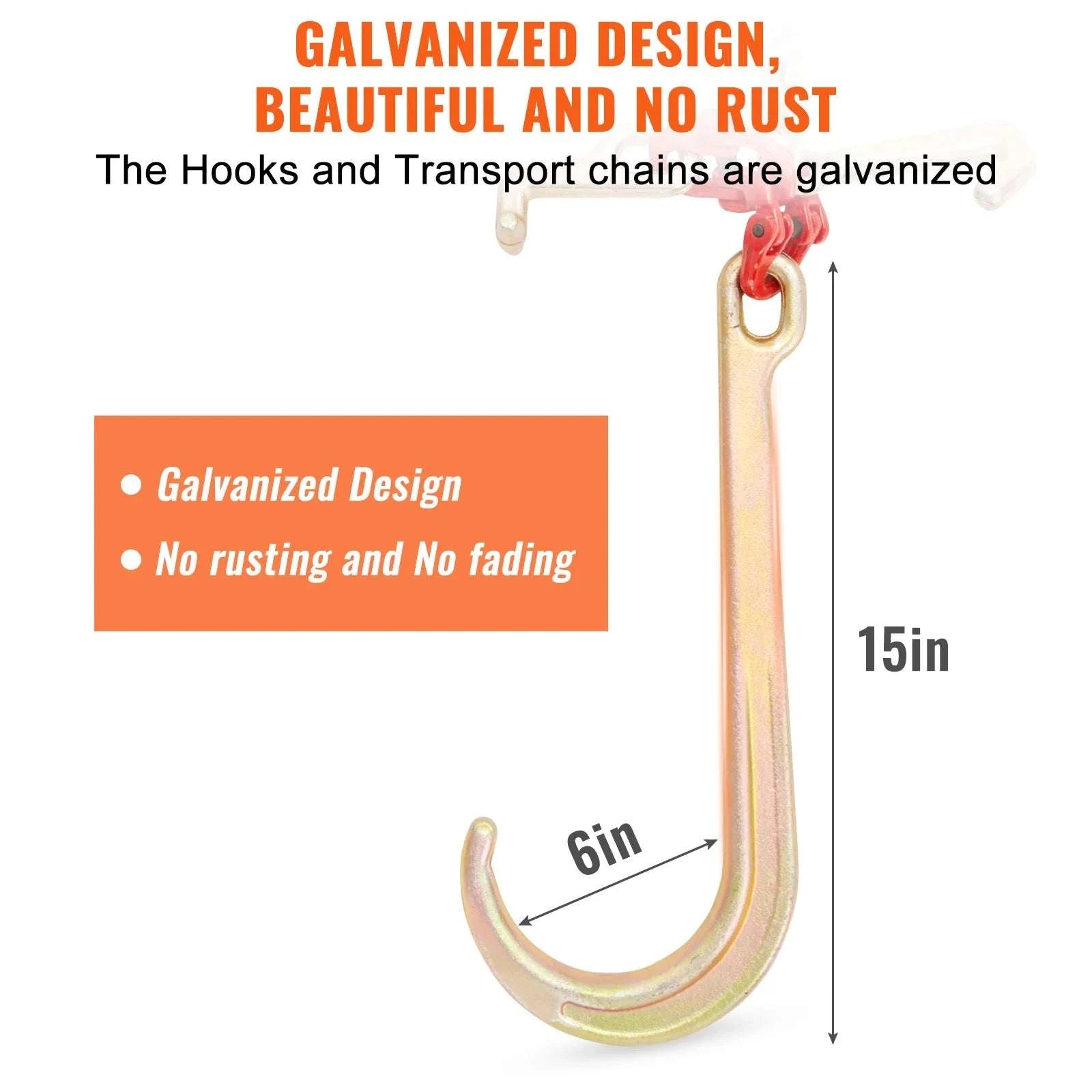 Grade 80 V-Chain Tow Bridle 5/16'' x 3' with Hooks & Shackle-United States