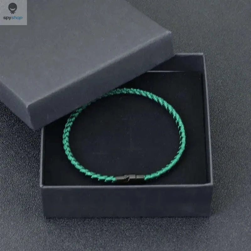 Grade A Red Thread Bracelet – Classic Rope Design with Copper Accents-green / S 18.5cm 7.3Inch