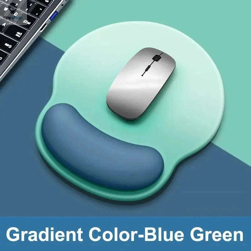 Gradient Mouse Pad with Wrist Rest for All-Day Comfort-Blue Green