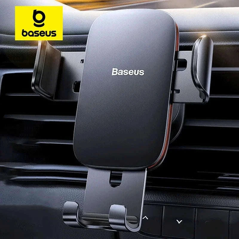 Gravity Car Phone Holder Air Vent Mount for 4.7–6.5 Inch Phones-Air Vent Black