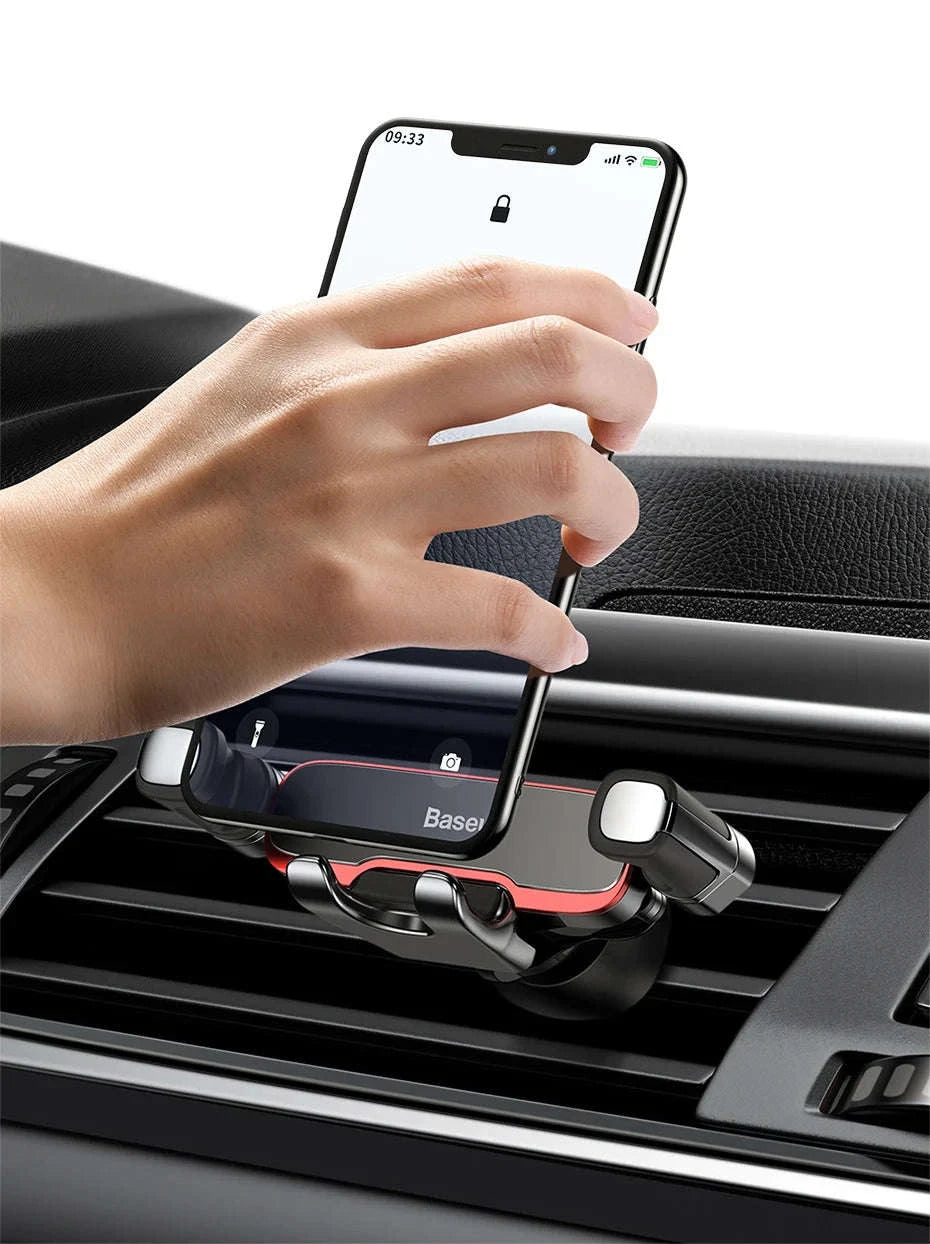 Gravity Car Phone Holder Air Vent Mount for 4.7–6.5” Phones-with Swing Arm