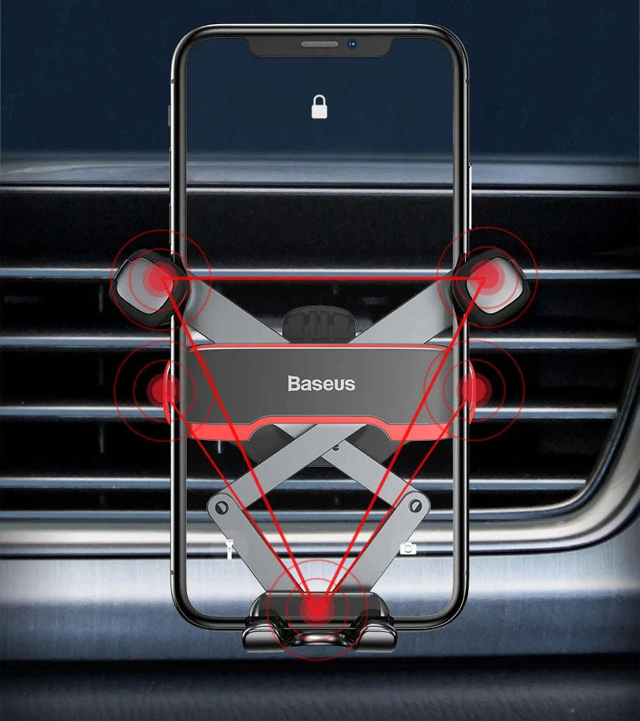 Gravity Car Phone Holder Air Vent Mount for 4.7–6.5” Phones-with Swing Arm