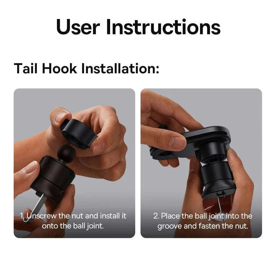Gravity Car Phone Holder Air Vent Mount with Auto Clamp Grip-Black