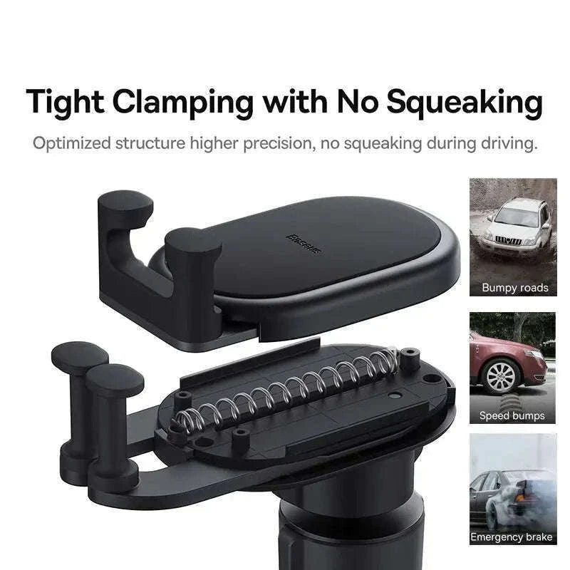 Gravity Car Phone Holder Air Vent Mount with Auto Clamp Grip-Black