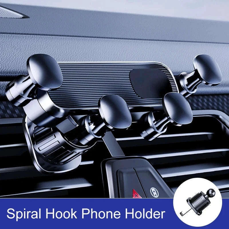 Gravity Car Phone Holder Air Vent Telescopic 360-Degree Mount-Short