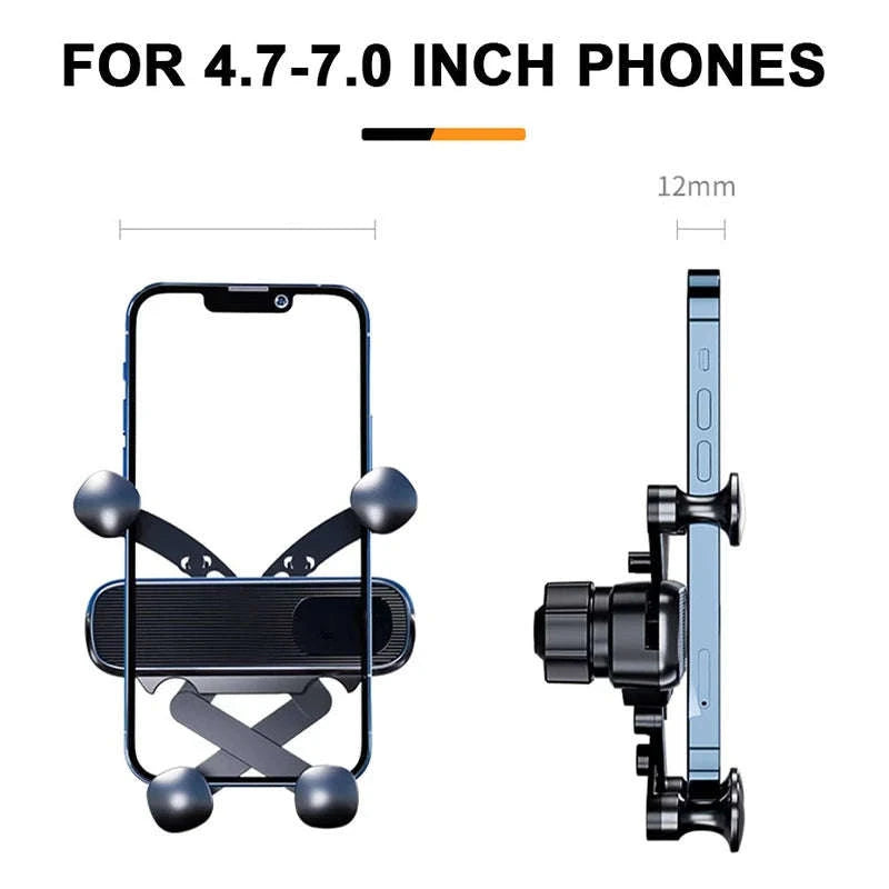 Gravity Car Phone Holder Air Vent Telescopic 360-Degree Mount-Short
