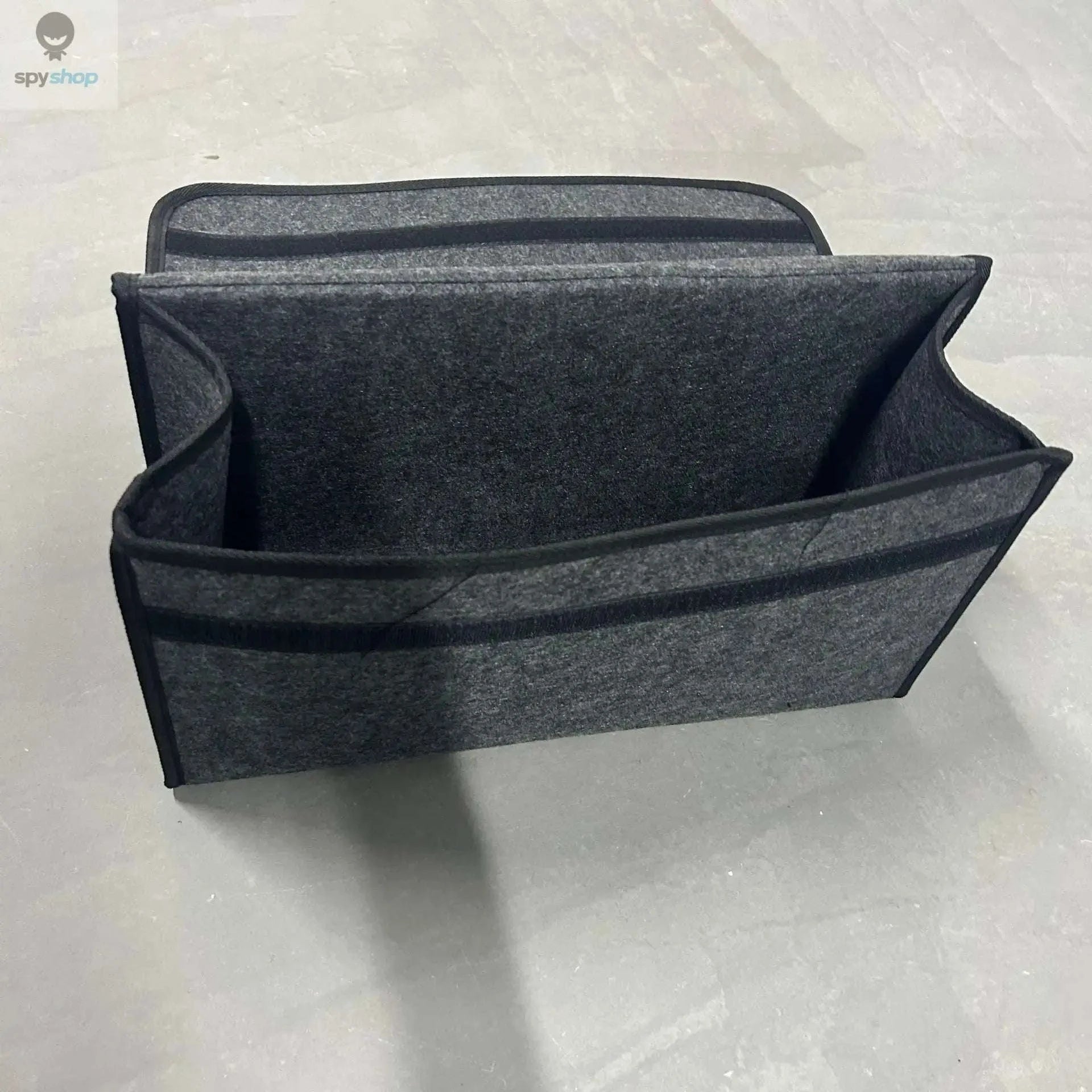 Gray Anti-Slip Car Trunk Organizer Box-Black-50-15-24cm