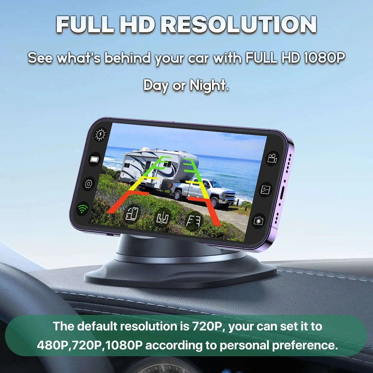 GreenYi Wireless Solar Reversing Camera-Default Title