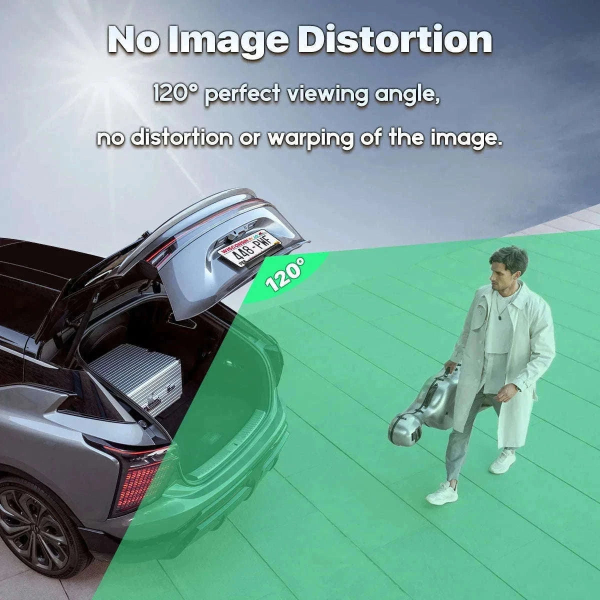 GreenYi Wireless Solar Reversing Camera with Wi‑Fi App Control-Default Title