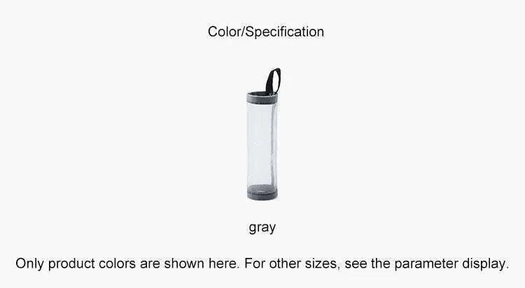 Grey Wall-Mounted Plastic Bag Dispenser for Kitchen Storage-1PC Grey