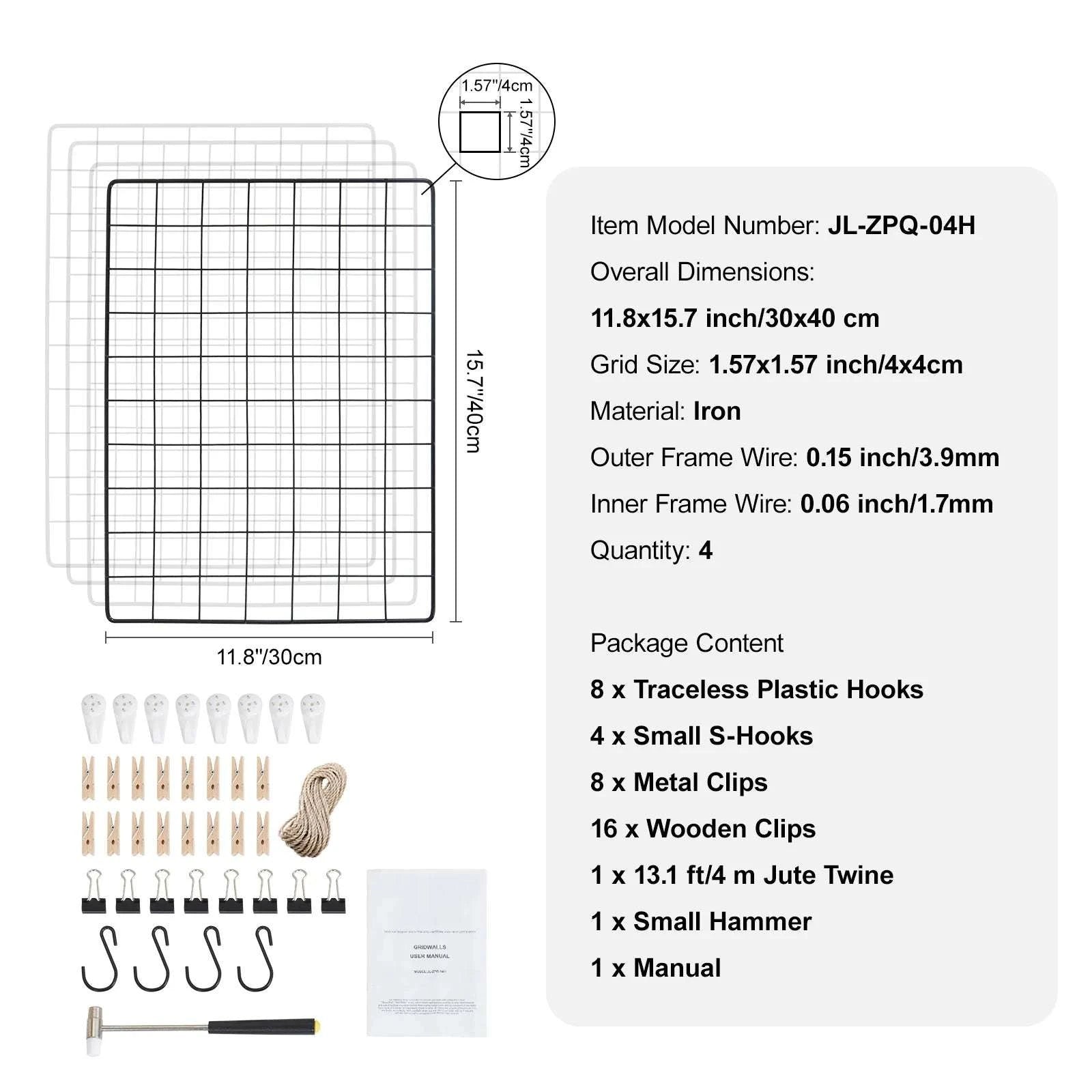 Grid Wall Display Panels with Hooks Double-Sided Rack Set-Floorstanding 2 Pack / CZECH REPUBLIC