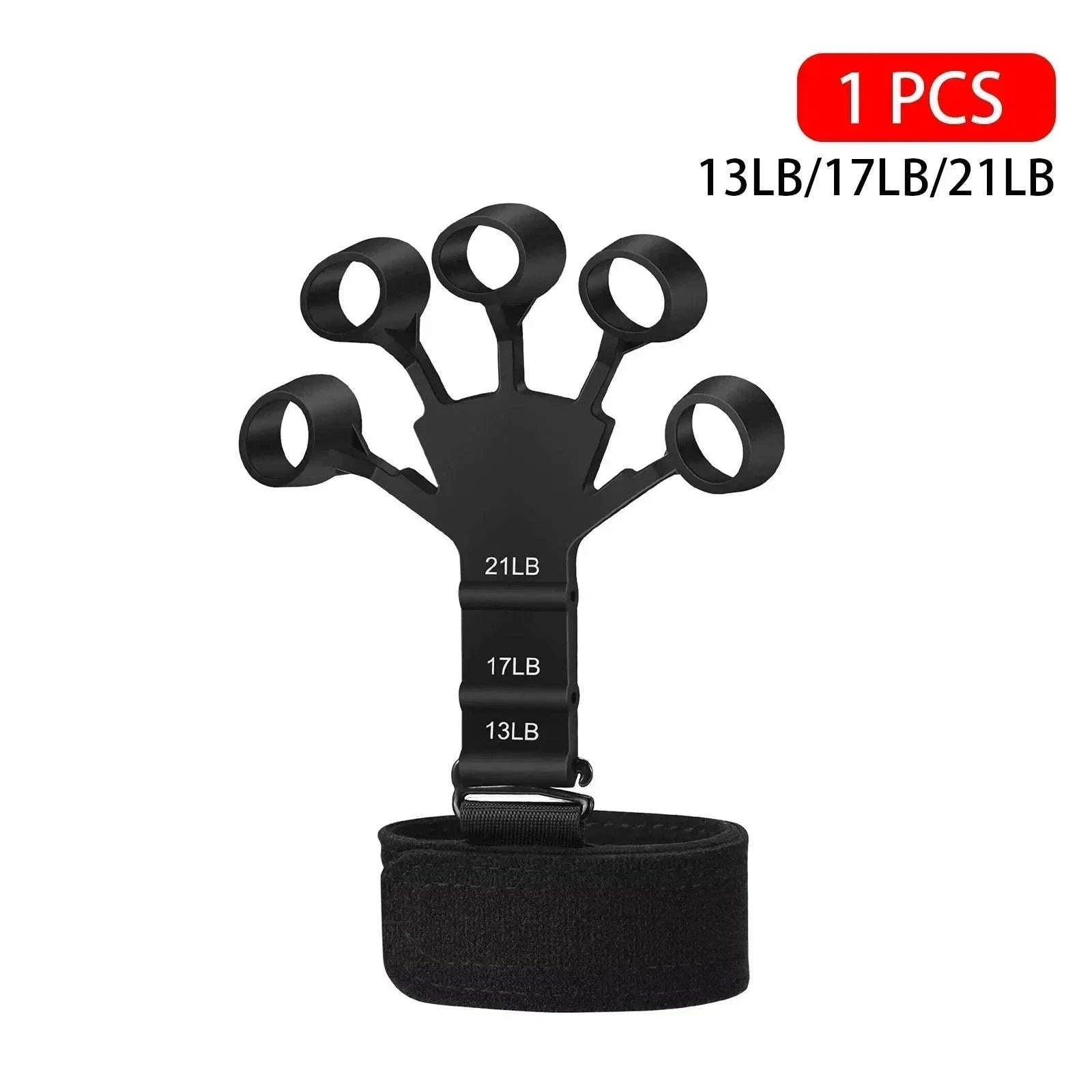 Grip Strength Trainer Kit for Muscle Building and Rehabilitation-5pcs set-black