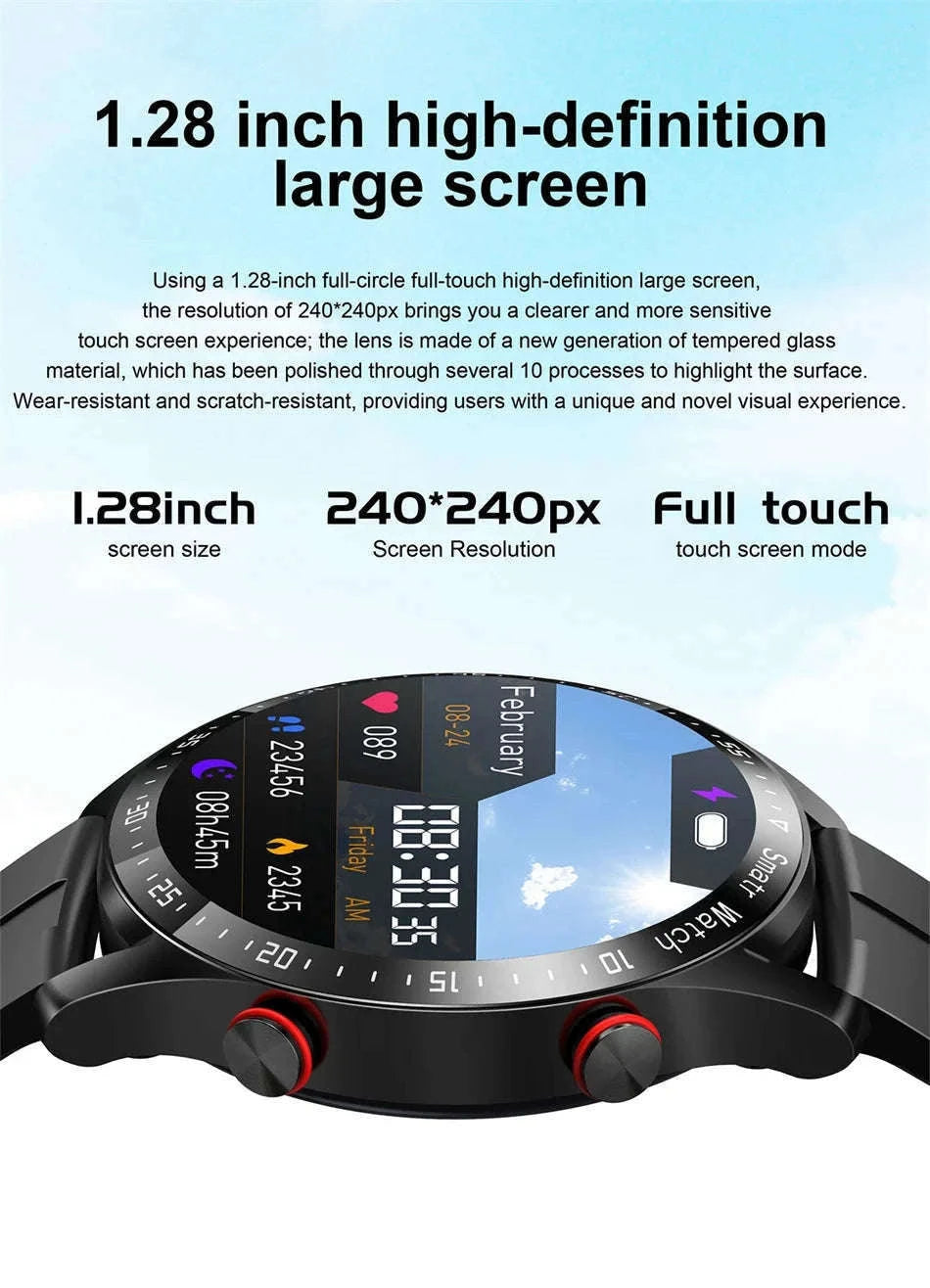 GT Series 1.53" IPS Fitness Tracker Smart Watch-steel strip black