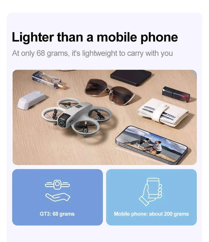 GT3 Mini Foldable Drone With 8K Dual Camera-GT3 8K 1Battery