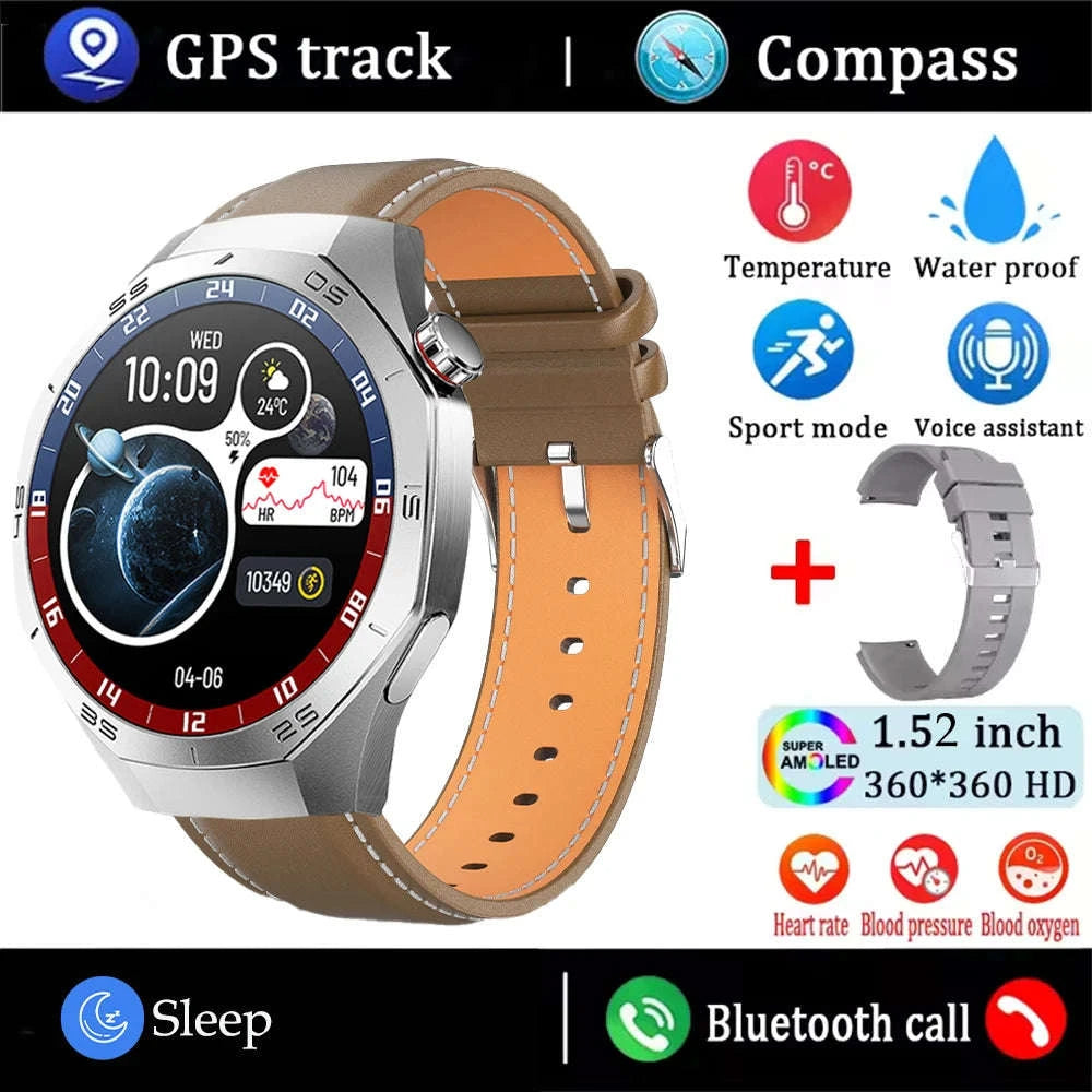 GT5 Pro Smartwatch with AMOLED Display and GPS-silvery / CHINA